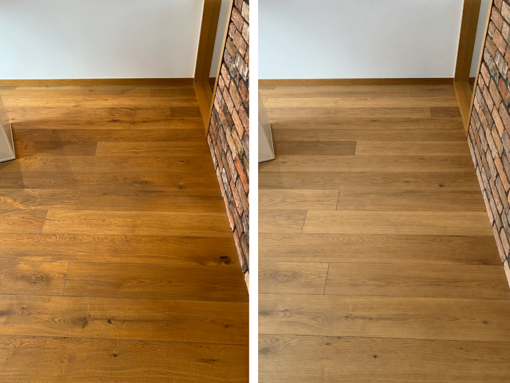 Owatrol vegafloor efekt przed i po